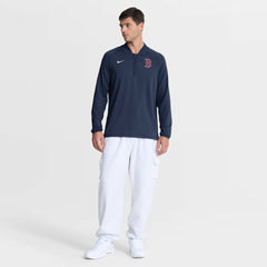 Boston Red Sox Nike Authentic Collection Dri-FIT Raglan Half-Zip Pullover - Navy - Nike on Sale