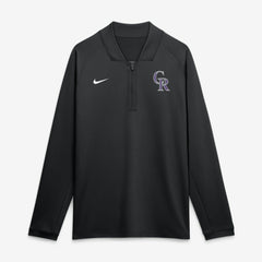 Colorado Rockies Nike Authentic Collection Dri-FIT Raglan Half-Zip Pullover - Black - Nike Online