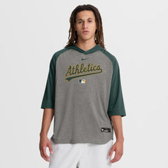 Athletics Nike Authentic Collection Flux Dri-FIT Raglan 3/4-Sleeve Hooded T-Shirt - Gray - Nike Sale