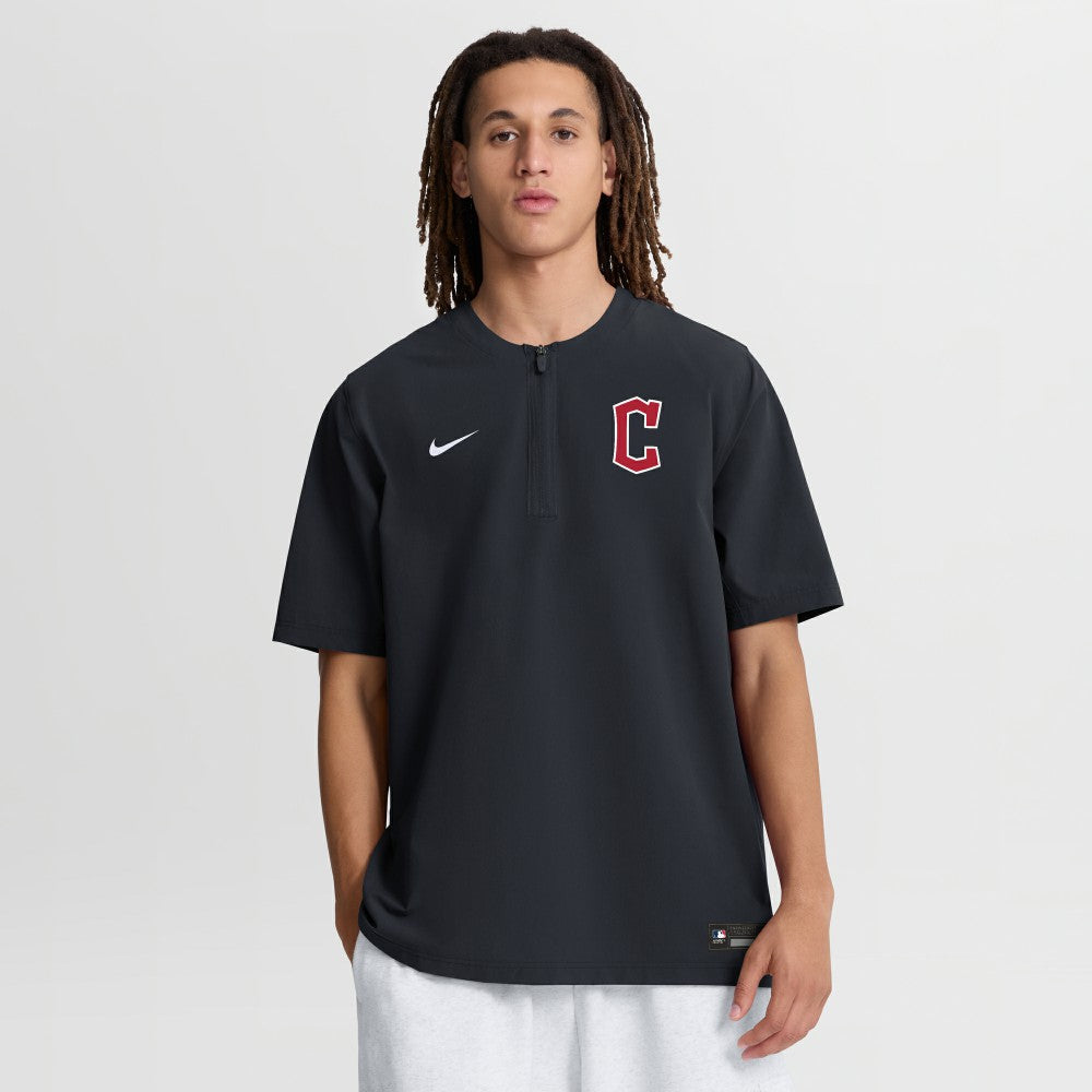 Cleveland Guardians Nike Authentic Collection Dri-FIT Quarter-Zip Windshirt - Navy - Nike Online