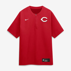 Cincinnati Reds Nike Authentic Collection Dri-FIT Quarter-Zip Windshirt - Red - Nike Lifestyle
