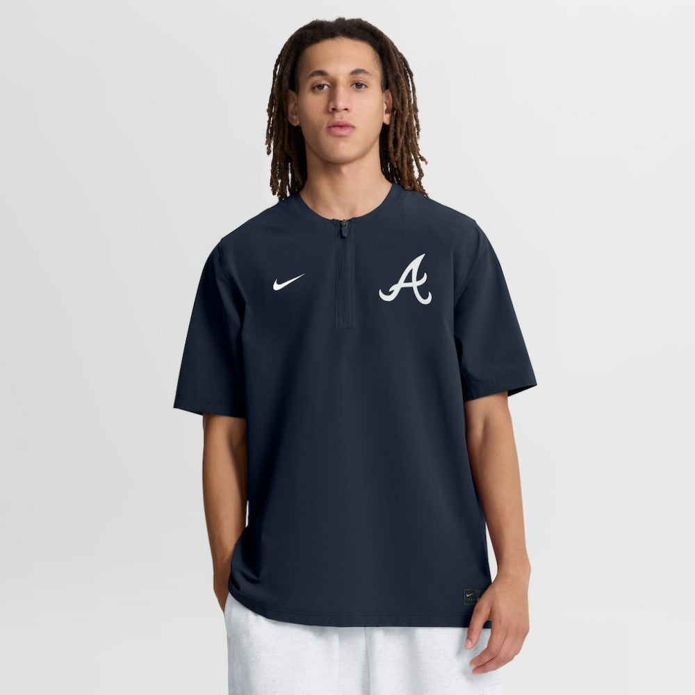 Atlanta Braves Nike Authentic Collection Dri-FIT Quarter-Zip Windshirt - Navy - Nike Sale