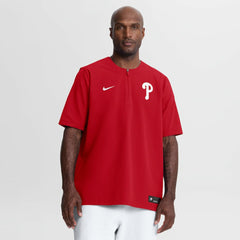 Philadelphia Phillies Nike Authentic Collection Dri-FIT Quarter-Zip Windshirt - Red - Nike on Sale