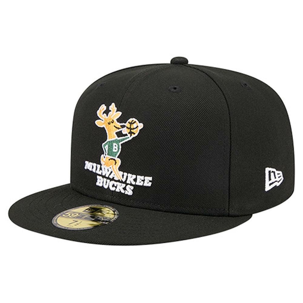 Milwaukee Bucks Core Logo 59FIFTY Fitted Hat Black | New Era for sale