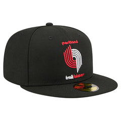 Portland Trail Blazers Core Logo 59FIFTY Fitted Hat Black | New Era
