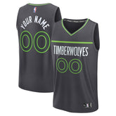 Minnesota Timberwolves Fastbreak Custom Jersey Statement Edition Anthracite | Fanatics for sale