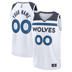 Minnesota Timberwolves Fastbreak Custom Jersey Association Edition White | Fanatics US