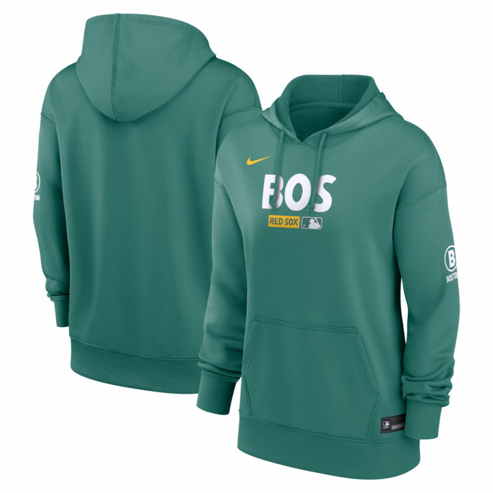 Boston Red Sox Nike Women's Authentic Collection City Connect Therma Hoodie - Green - Nike Online