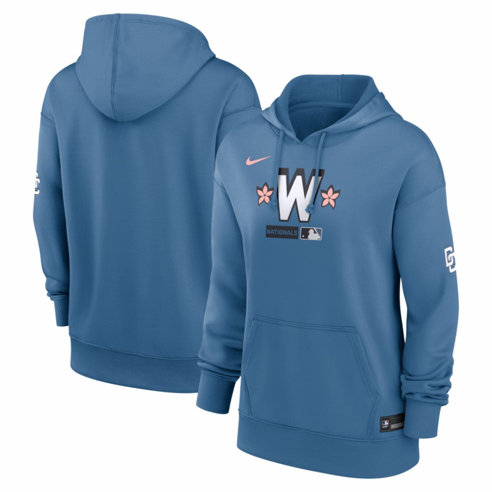 Washington Nationals Nike Women's Authentic Collection City Connect Therma Hoodie - Blue - Nike on Sale
