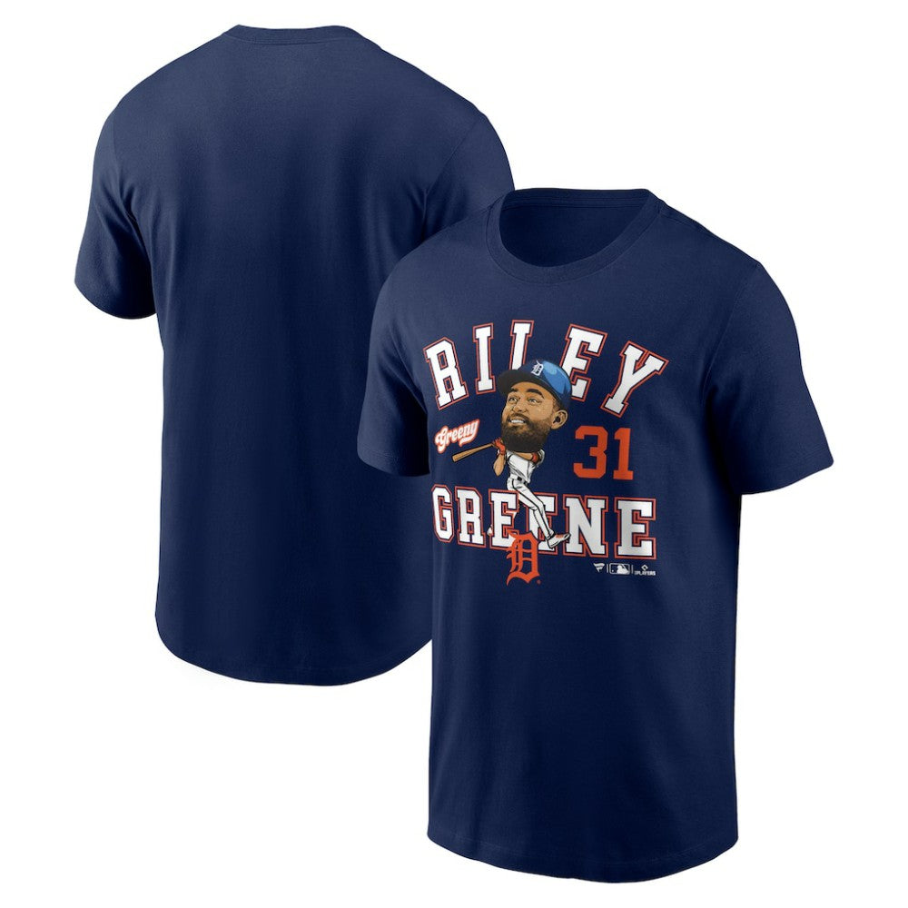 Riley Greene Detroit Tigers Fanatics Hometown Caricature T-Shirt - Navy - Fanatics Online