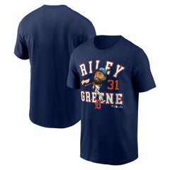 Riley Greene Detroit Tigers Fanatics Hometown Caricature T-Shirt - Navy - Fanatics Online