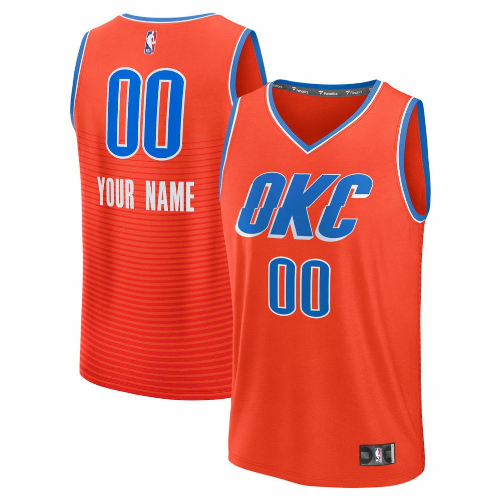 Oklahoma City Thunder Fast Break Custom Jersey Statement Edition Orange | Fanatics Lifestyle