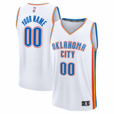 Oklahoma City Thunder Fast Break Custom Jersey Association Edition White | Fanatics for sale