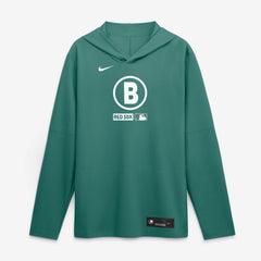 Boston Red Sox Nike City Connect Dri-FIT Long Sleeve Hooded T-Shirt - Green - Nike Discount