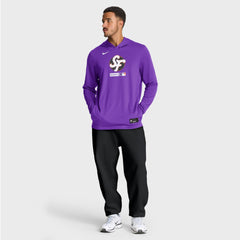 San Francisco Giants Nike City Connect Dri-FIT Long Sleeve Hooded T-Shirt - Purple - Nike Sale