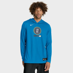 Philadelphia Phillies Nike City Connect Dri-FIT Long Sleeve Hooded T-Shirt - Blue - Nike Sale