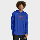 Toronto Blue Jays Nike City Connect Dri-FIT Long Sleeve Hooded T-Shirt - Royal - Nike Lifestyle