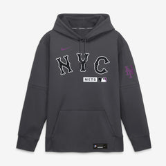New York Mets Nike Authentic Collection City Connect Therma-FIT Hoodie - Anthracite - Nike Lifestyle