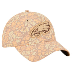 Philadelphia Eagles New Era Women's Floral 9TWENTY Adjustable Hat Tan