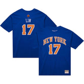 Jeremy Lin New York Knicks Name & Number T-Shirt Blue | Mitchell & Ness for sale