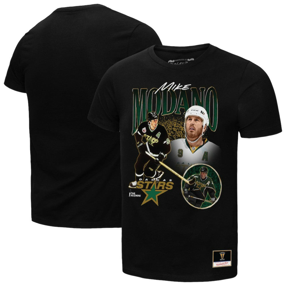 Mike Modano Dallas Stars Mitchell & Ness Player Collage Name & Number T-Shirt - Black - NHL 203164807