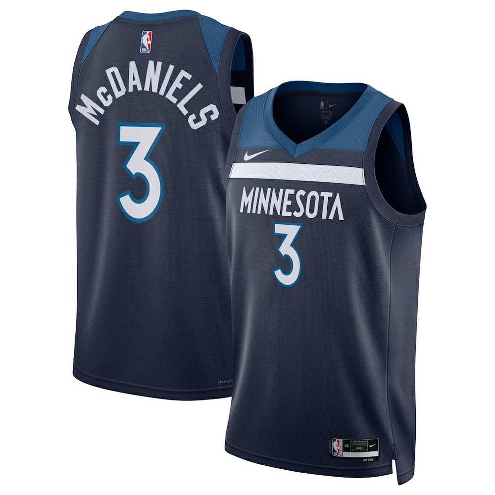 Jaden McDaniels Minnesota Timberwolves Unisex Swingman Jersey Icon Edition Navy | Nike Near Me