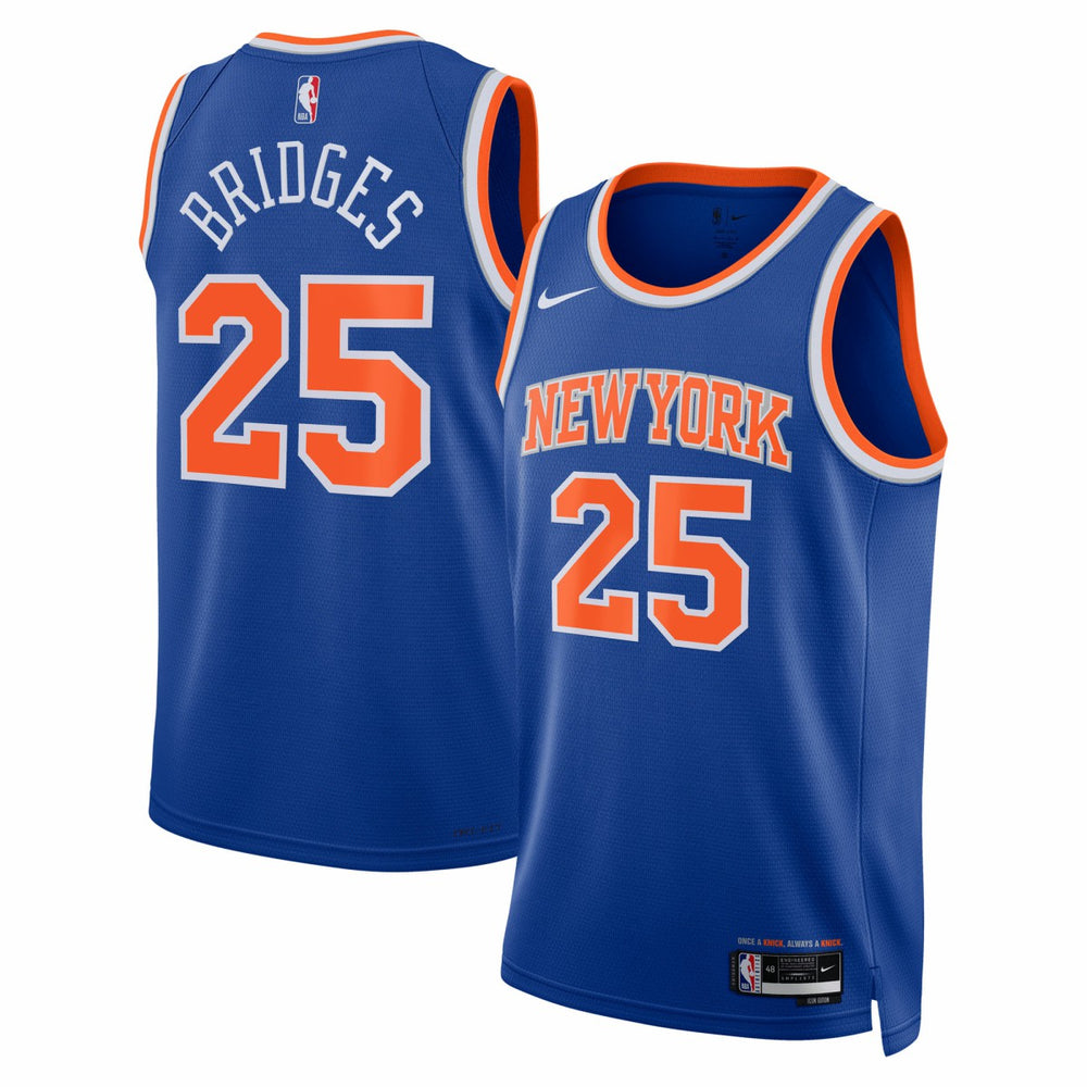 Mikal Bridges New York Knicks Unisex Swingman Jersey Icon Edition Blue | Nike Lifestyle