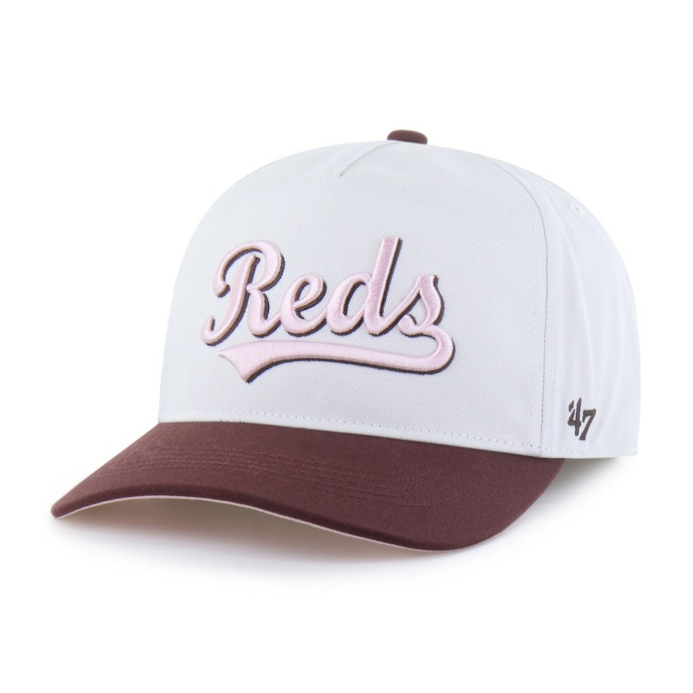 Cincinnati Reds '47 Unisex Love Letter Adjustable Hitch Hat - Stone/Burgundy - 47 brand Online
