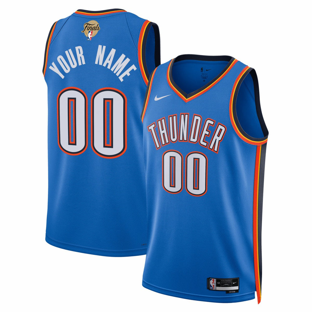 Oklahoma City Thunder Unisex 2025 NBA Finals Patch Custom Swingman Jersey Blue Icon Edition | Nike Lifestyle