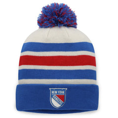 New York Rangers Fanatics 2026 NHL Winter Classic Cuffed Pom Knit Hat - Cream/Blue - NHL 203167162