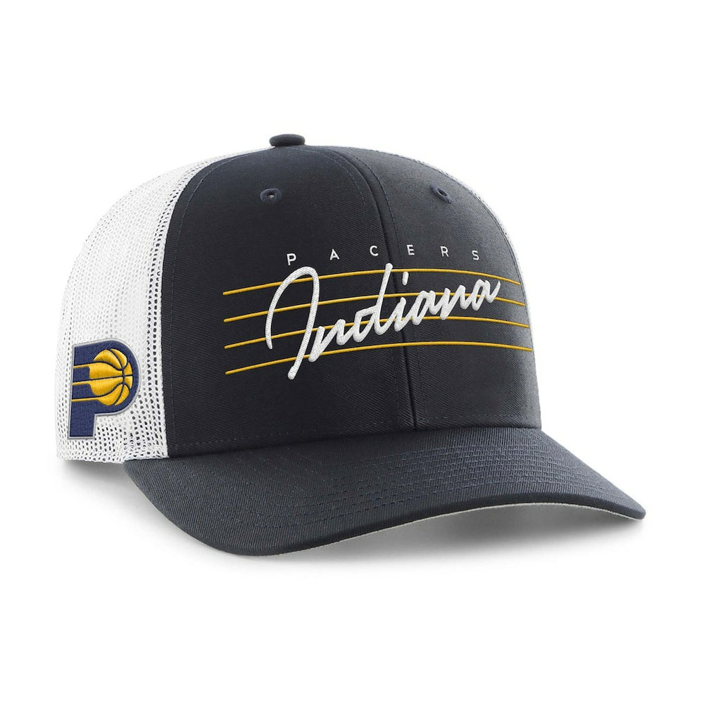Indiana Pacers '47 Downburst Trucker Adjustable Hat Navy | 47 brand outlet