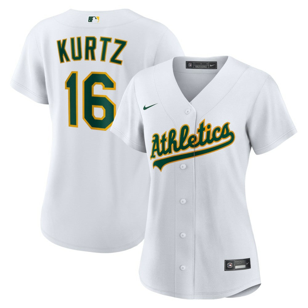Nick Kurtz Athletics Nike Women's Home Replica Player Jersey - White - Nike Sale