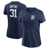 Riley Greene Detroit Tigers Nike Women's Cooperstown Collection Fuse Name & Number T-Shirt - Navy - Nike on Sale