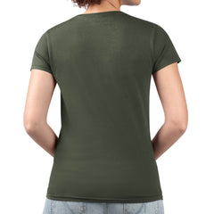 Green Bay Packers G-III 4Her by Carl Banks Women's Super-Slim Fit Lightweight Pinstripe Circle V-Neck T-Shirt Green