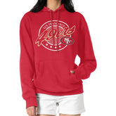 San Francisco 49ers G-III 4Her by Carl Banks Women's Pinstripe Circle Fleece Pullover Hoodie Scarlet