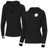 Pittsburgh Steelers Antigua Women's Trek Raglan Pullover Hoodie Black