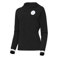 Pittsburgh Steelers Antigua Women's Trek Raglan Pullover Hoodie Black