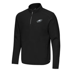 Philadelphia Eagles Antigua Step Up Quarter-Zip Pullover Black