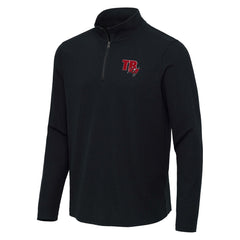 Tampa Bay Buccaneers Antigua Sync Tri-Blend Quarter-Zip Pullover Heather Black