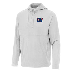 New York Giants Antigua Connected Quarter-Zip Pullover Hoodie Gray