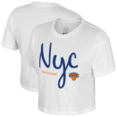 New York Knicks Stadium Essentials Cropped Third Quarter T-Shirt White