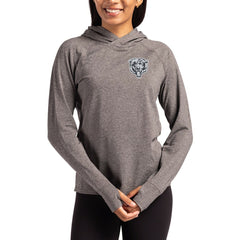Chicago Bears Cutter & Buck Women's Tonal Logo Adapt Knit Recycled Raglan Pullover Hoodie Heather Charcoal