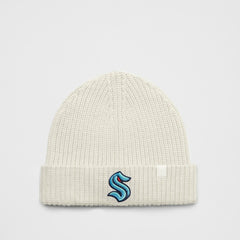Seattle Kraken lululemon Unisex Close-Fit Wool-Blend Ribbed Beanie - Heathered Bone - NHL 203169750