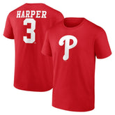 Bryce Harper Philadelphia Phillies Player Name & Number T-Shirt - Red - MLB Online