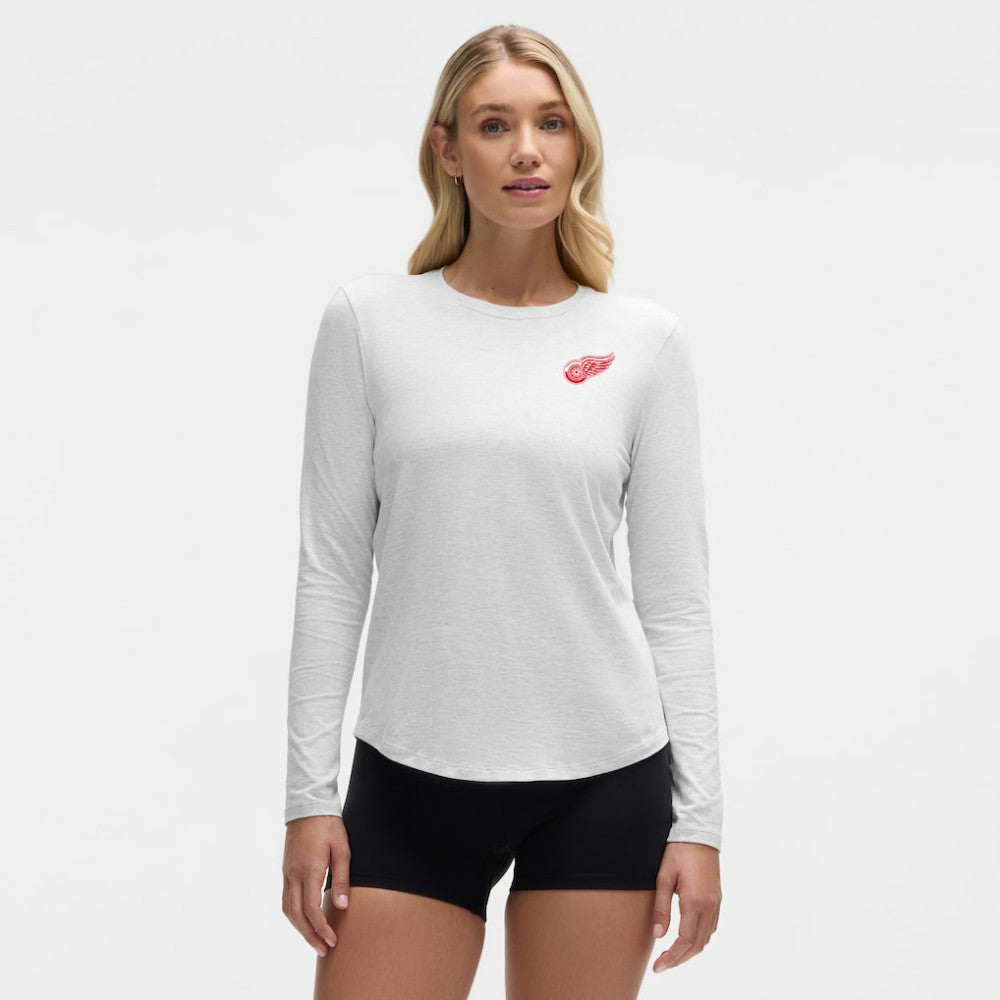 Detroit Red Wings lululemon Women's Love Long Sleeve T-Shirt - Heathered Core Ultra Light Grey - NHL 203169989