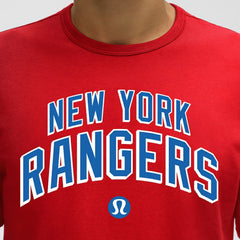 New York Rangers lululemon Organic Cotton Classic-Fit T-Shirt - True Red - NHL 203170064