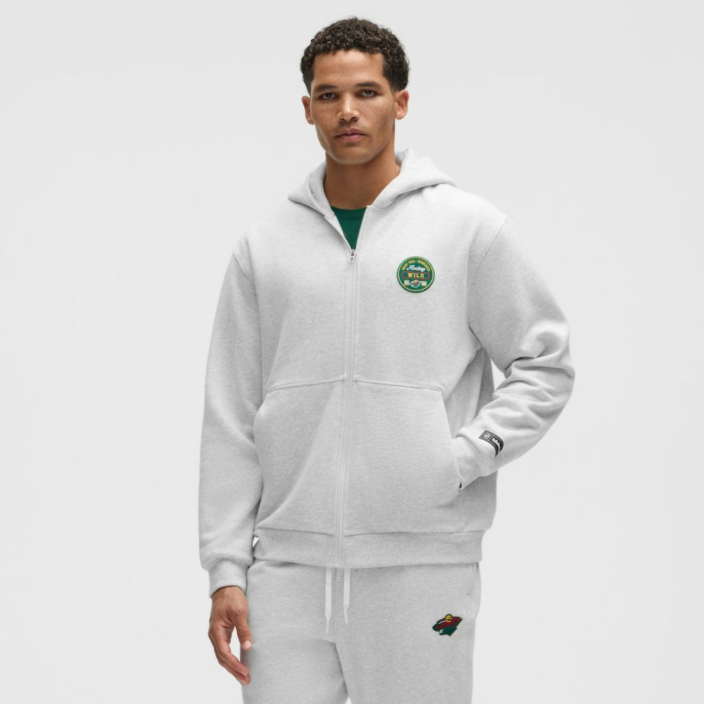 Minnesota Wild lululemon Steady State Full-Zip Hoodie - Heathered Core Ultra Light Grey - NHL 203170185