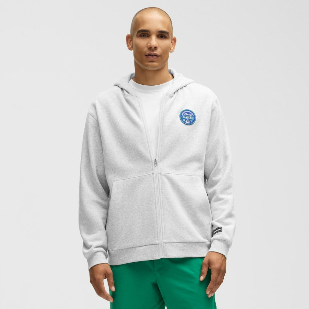 Vancouver Canucks lululemon Steady State Full-Zip Hoodie - Heathered Core Ultra Light Grey - NHL 203170200