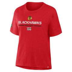 Chicago Blackhawks Fanatics Women's Centennial Celebration T-Shirt - Red - NHL 203171195