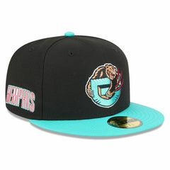 Memphis Grizzlies 2025/26 Classic Edition Jersey Hook 59FIFTY Fitted Hat Black/Turquoise | New Era US
